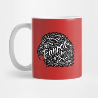 Parrot Head - Word Cloud Mug